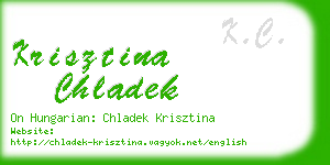 krisztina chladek business card